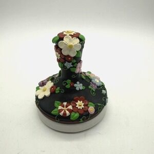 Mary Engelbreit Ceramic Cookie Press Mold Collectible Floral Design 1999 No Box